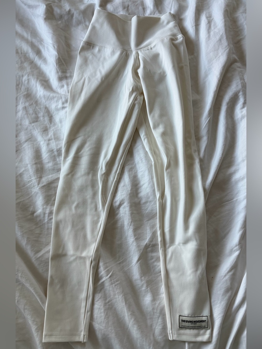 Women's Cream High-Waist Leggings